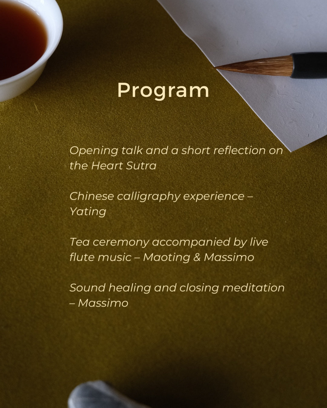 Tea Ceremony: Heart Sutra Journey (Nov.29 2025)